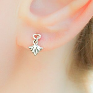 Tribal Stud Earrings-Shell Earrings-Seashell Earrings-Silver Earrings-Tribal Studs-Oriental Earrings-Mermaid Earrings