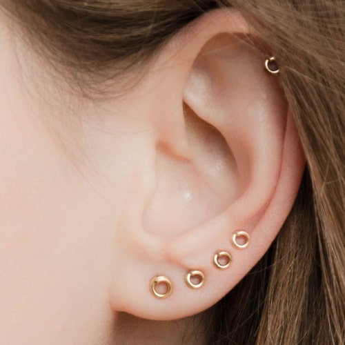 Tiny Stud Earrings Tiny Earrings Stud Earring Set Helix Etsy
