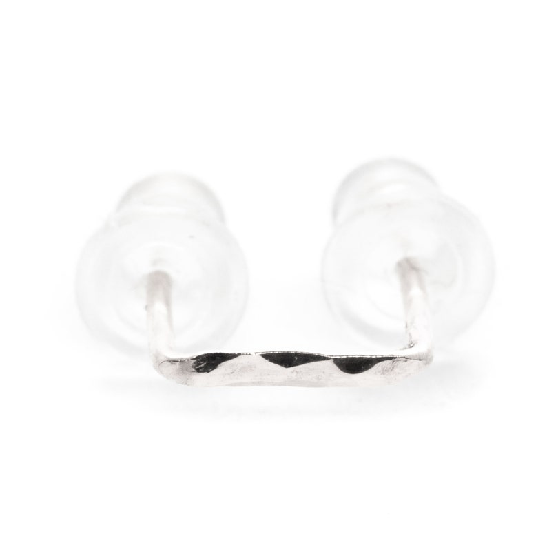 Double Piercing Double Lobe Earring-Double Post Earring-Two Hole Earrings-Two piercing earring-Staple Earrings-Double Piercings Earring Set image 6