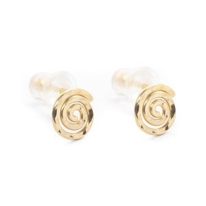 Gold Spiral Earrings - Classic Ear Studs - Gold Swirl stud earrings - Spiral Stud Earrings - Birthday gift