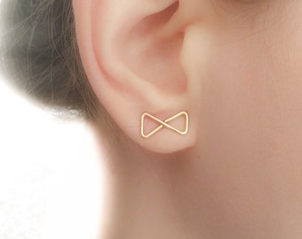 Bow Earrings - Bow Stud Earrings - Elegant Stud Earrings - Elegant Earrings - Infinity Earrings - Bow Tie Earrings - Bow Tie Studs