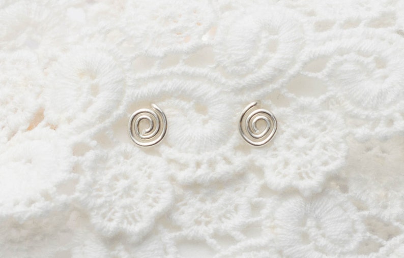 Gold Spiral Earrings Gold Swirl stud earrings Birthday gift Spiral Stud Earrings SALE