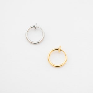 Clip On Earrings Non Pierced Earrings Invisible Clip On Earrings Clip On Hoop Earrings-Clip Earrings-Ear Cuff-Clips Earring-Tiny Hoops image 5