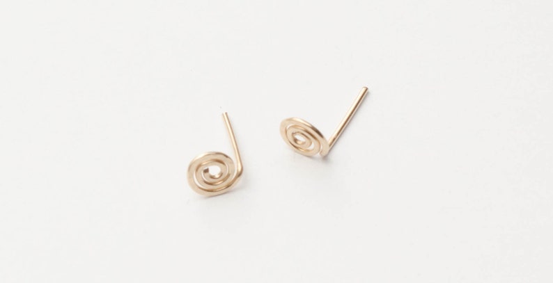 Gold Spiral Earrings Gold Swirl stud earrings Birthday gift Spiral Stud Earrings SALE