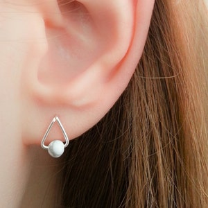 Howlite Earrings-Marble Stud Earrings-White Marble Earrings-Howlite Stud Earrings-White Howlite Earrings-Marble Studs-Howlite Studs