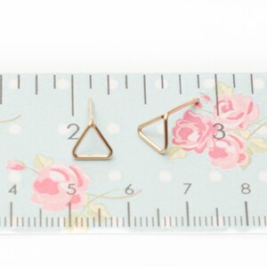 Triangle Earrings - Open Triangle Studs - Open geometric shape gold earrings - Chic studs