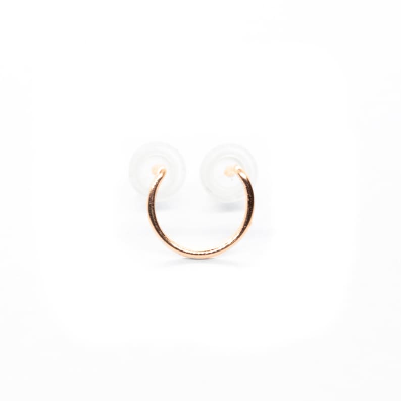 Double Piercing Double piercing hoop earring Double Lobe piercing Double hole earring Double Ear Piercing Round two hole Piercing image 7