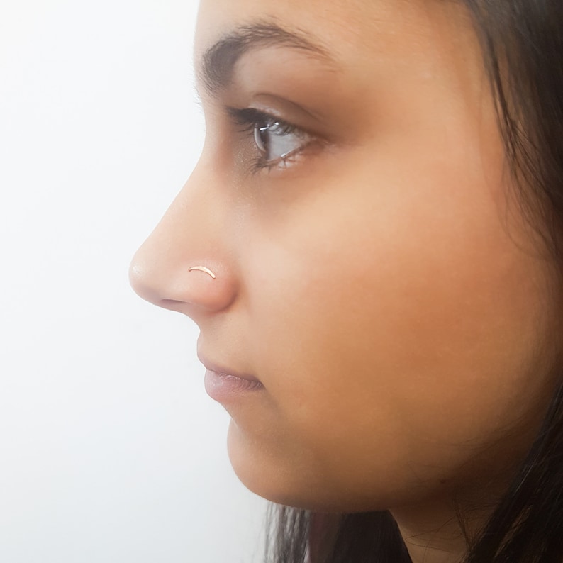 Tiny Nose Stud 22g 14k Gold Filled Nose Stud L Shape Nose | Etsy L Shaped Nose Stud Sticking Out