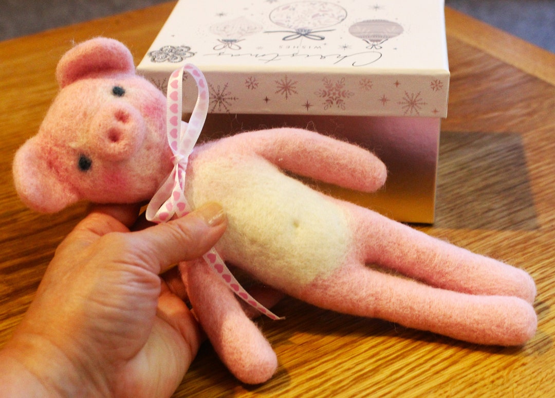 Pink Piggy Handmade Wool Beret