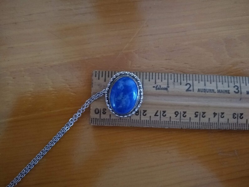 Vintage Lapis Lazuli and Sterling Silver Necklace