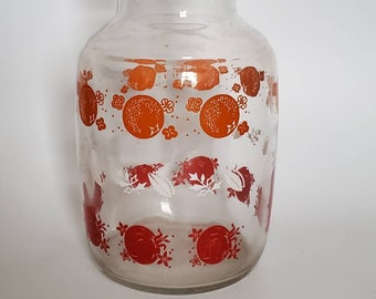 Vintage Glass Juice Pitcher Anchor Hocking Retro Jug