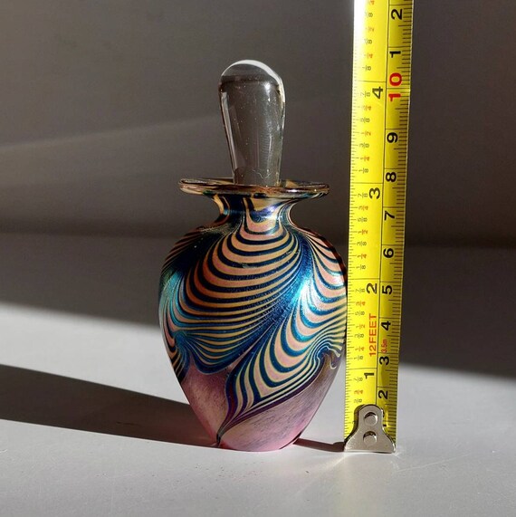 Robert Held Art Glass Perfume Bottle Signed Cranberry… Gem