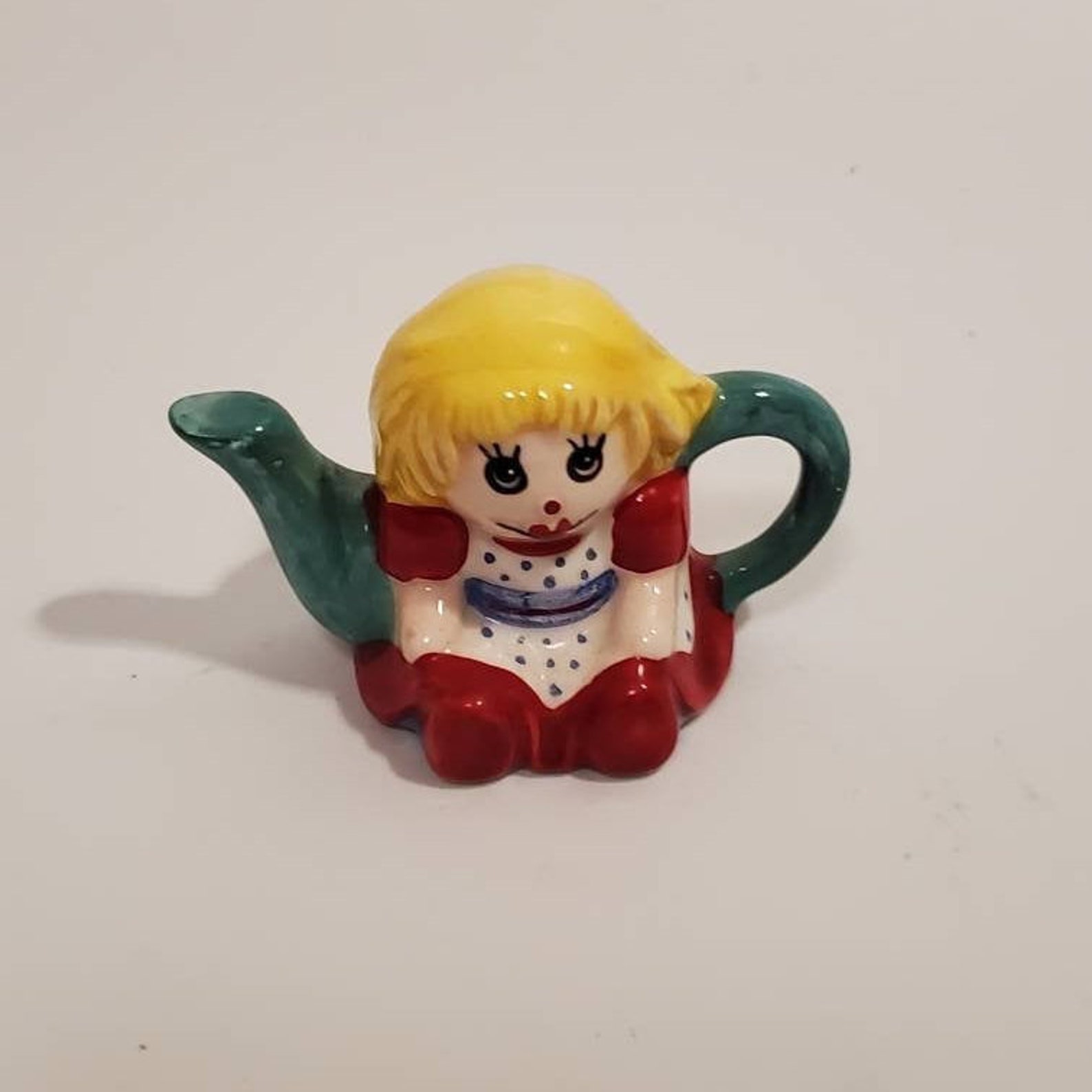 Red Rose Tea Miniature Doll Teapot Figurine 1990s Toy Chest Etsy