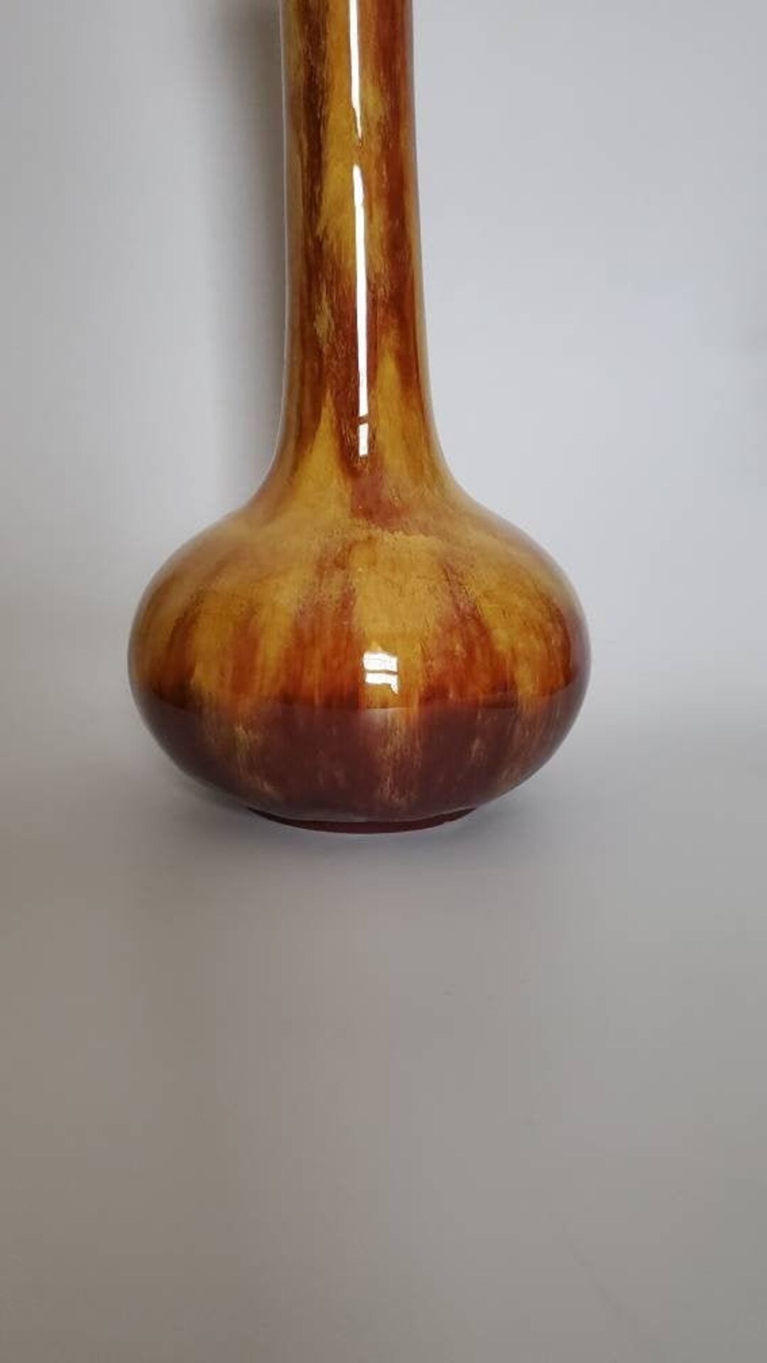 Blue Mountain Pottery Brown and Harvest Gold Glazed Vase Made Etsy