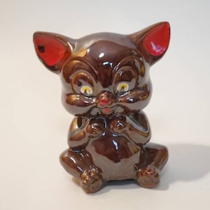 Ceramic Mouse Piggy Bank Vintage Japan Collectible Whimsy Kitsch