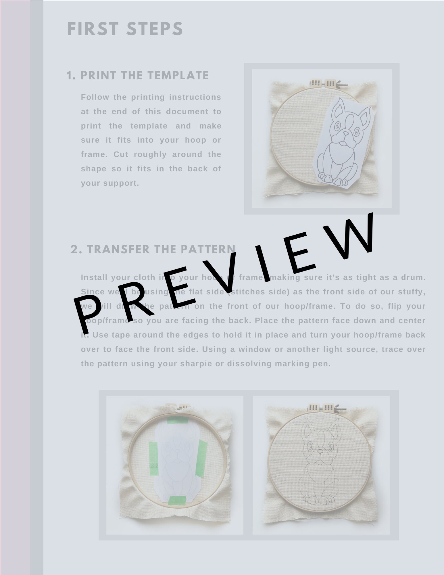 PDF FILE ONLY / Punch Needle Dog Pattern / Boston Terrier Etsy Australia