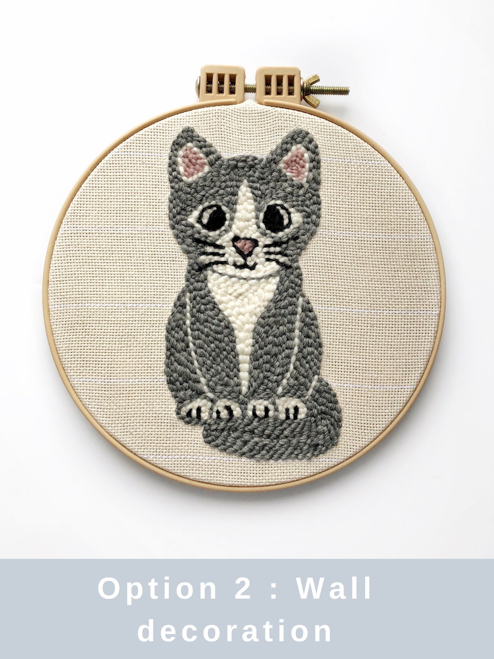 PDF FILE ONLY / Punch Needle Cat Pattern / Gray Kitten Plushie - Etsy
