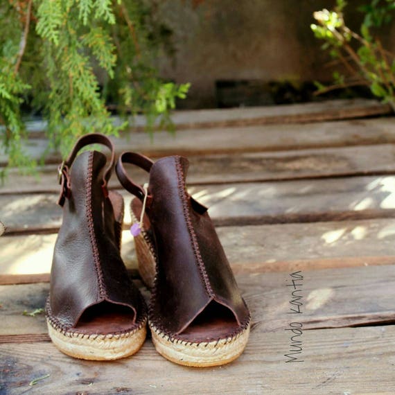 clog. Peep Toe espadrille clog 