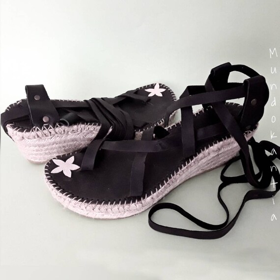 OUTLET 30% cuña esparto/ Talla 36/ Descuento sandalia | Etsy España