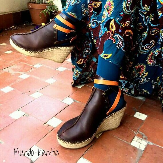 Zueco espadrille cuña esparto. Zueco mule cuña esparto. Zueco | Etsy España