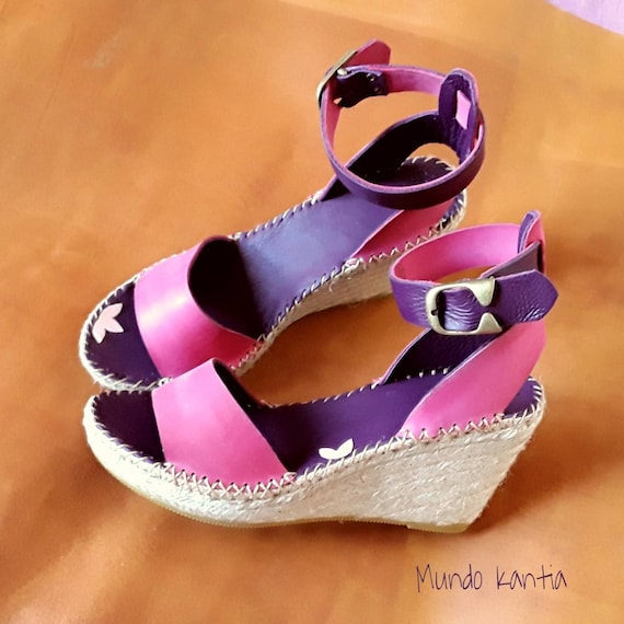 Espadrillas rosa con zeppa top