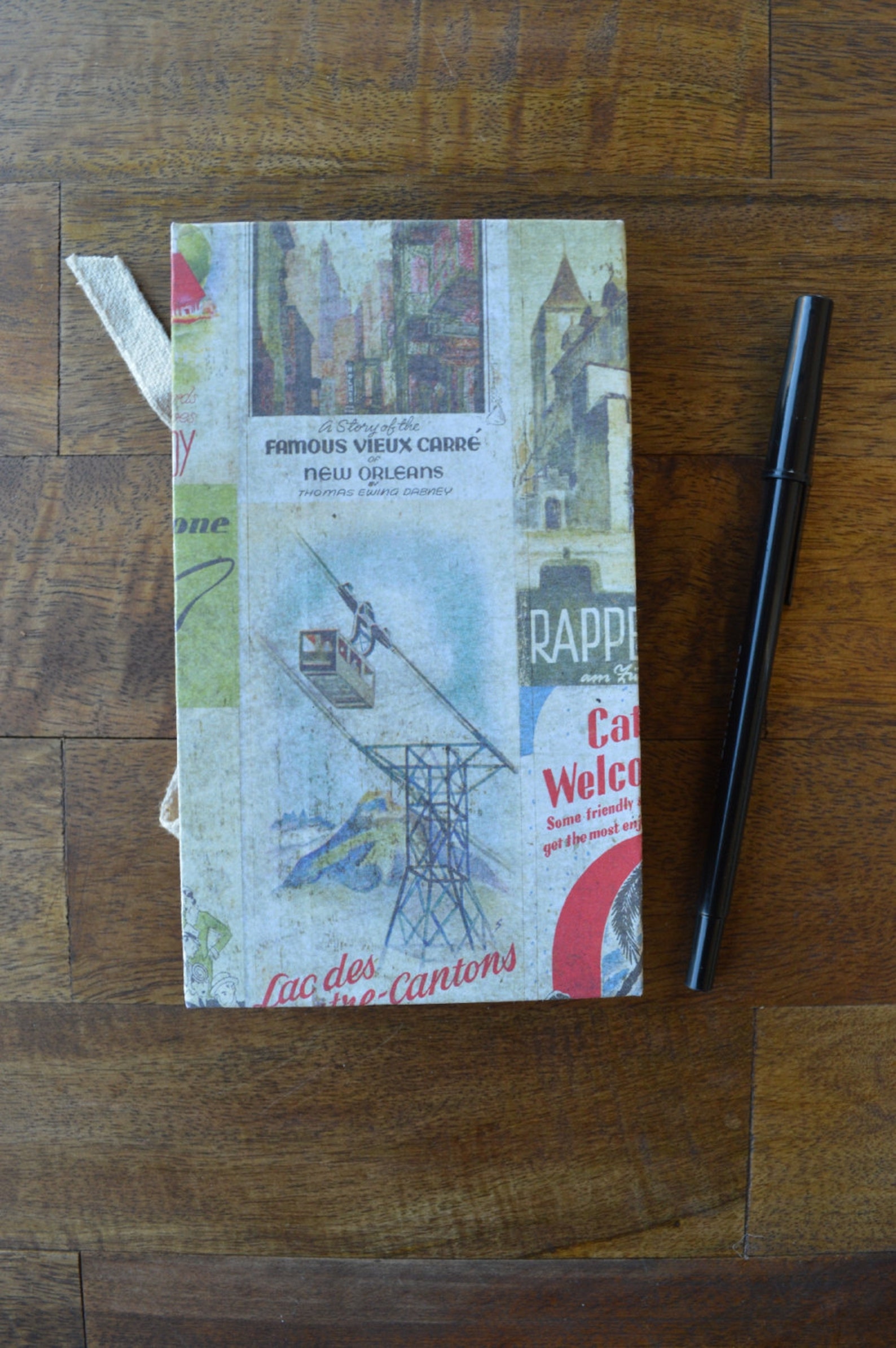 Vintage Inspired Accordion Travel Journal Etsy