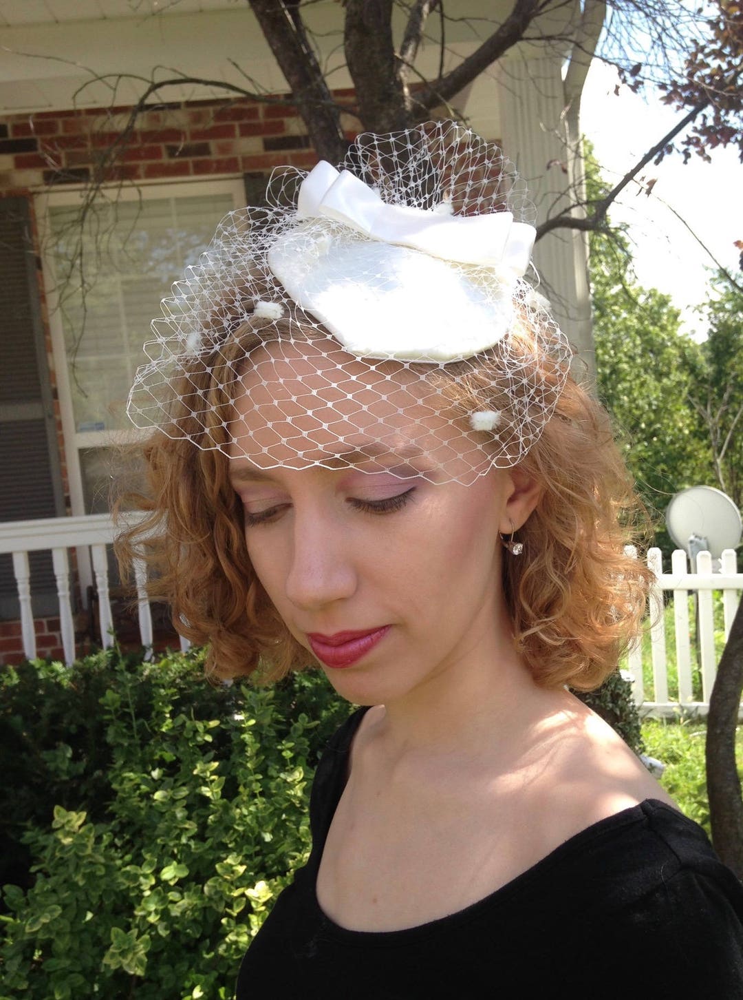 Vintage Fascinator Hat, Bridal Fascinator Hat, Handmade Retro Hat Etsy