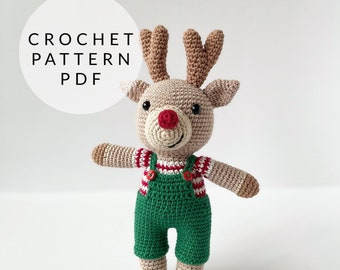 Crochet PATTERN Rudolph the Red-nosed Reindeer | PATTERN ONLY ...