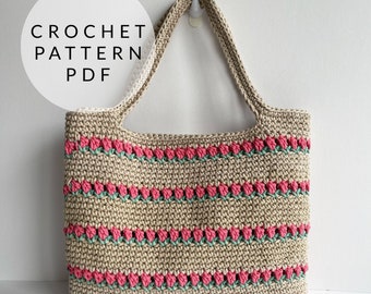 Crochet Pattern - Roses Tote Bag