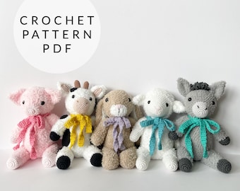 Crochet Pattern - Farm Animals Bundle
