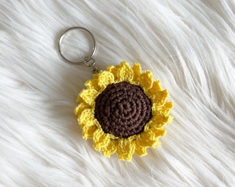 Crochet Sunflower Keychain