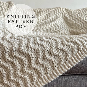 Knitting Pattern - Zig Zag Blanket