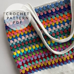 Crochet Pattern - Medium Striped Tote Bag