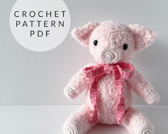 Crochet Pattern - Cuddly Piglet