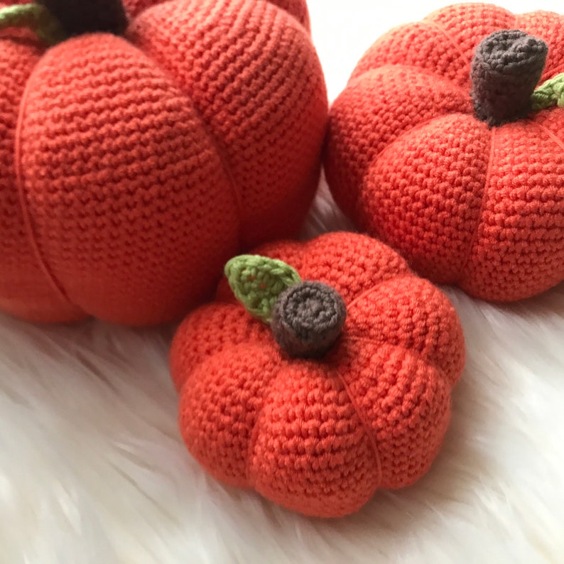 Crochet Pattern Trio of Pumpkins image 7