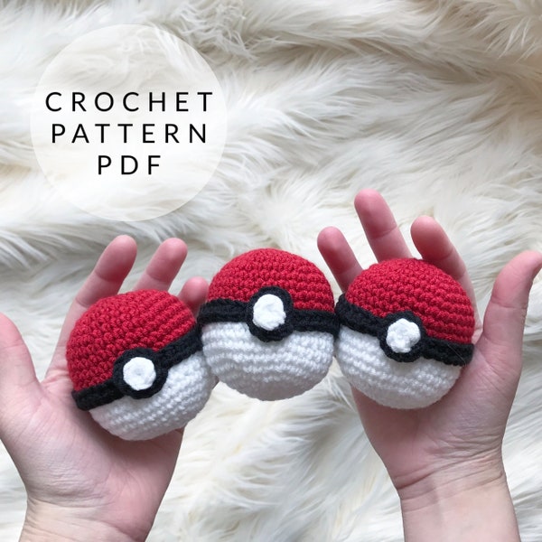 Patron au crochet - Pokéball