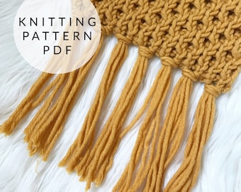 Knitting Pattern - Honeycomb Scarf