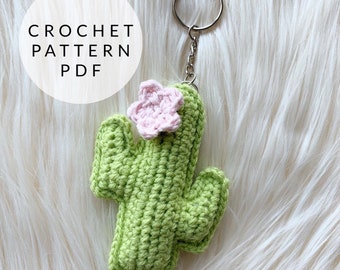 Crochet Pattern - Plush Saguaro Cactus Keychain