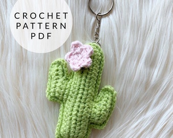 Crochet Pattern - Plush Saguaro Cactus Keychain