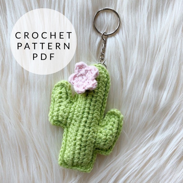 Crochet Pattern - Plush Saguaro Cactus Keychain