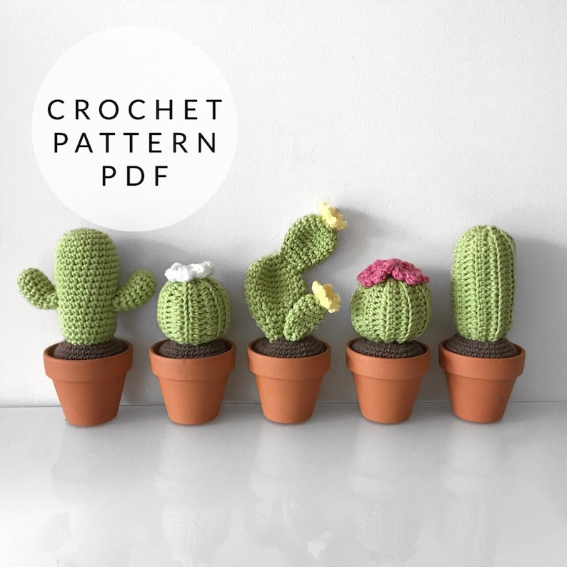 Crochet Pattern Cactus Bundle image 1