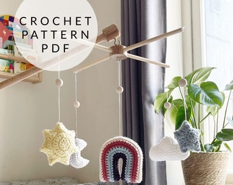 Crochet Pattern - Rainbow Baby Mobile