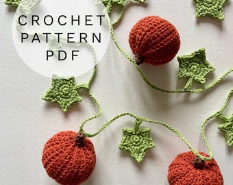 Crochet Pattern - Pumpkin Patch Garland Home Decor