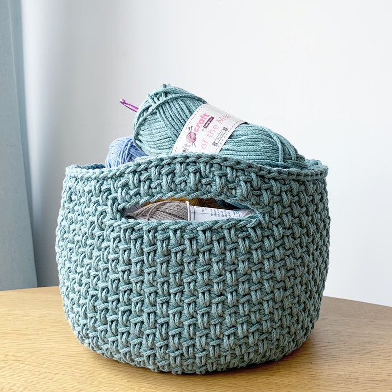 Crochet Pattern Spike Storage Basket image 2