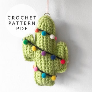 Crochet Pattern - Christmas Cactus Tree Decoration
