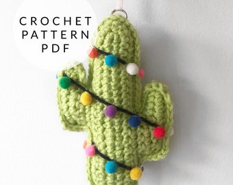 Crochet Pattern - Christmas Cactus Tree Decoration