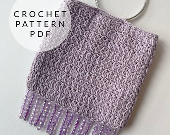 Crochet Pattern - Lavender Haze Beaded Bag