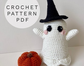 Virkmönster - Gavin spöket Amigurumi Halloweenfigur