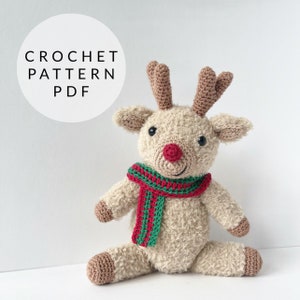 Crochet Pattern - Cuddly Reindeer