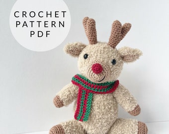 Crochet Pattern - Cuddly Reindeer